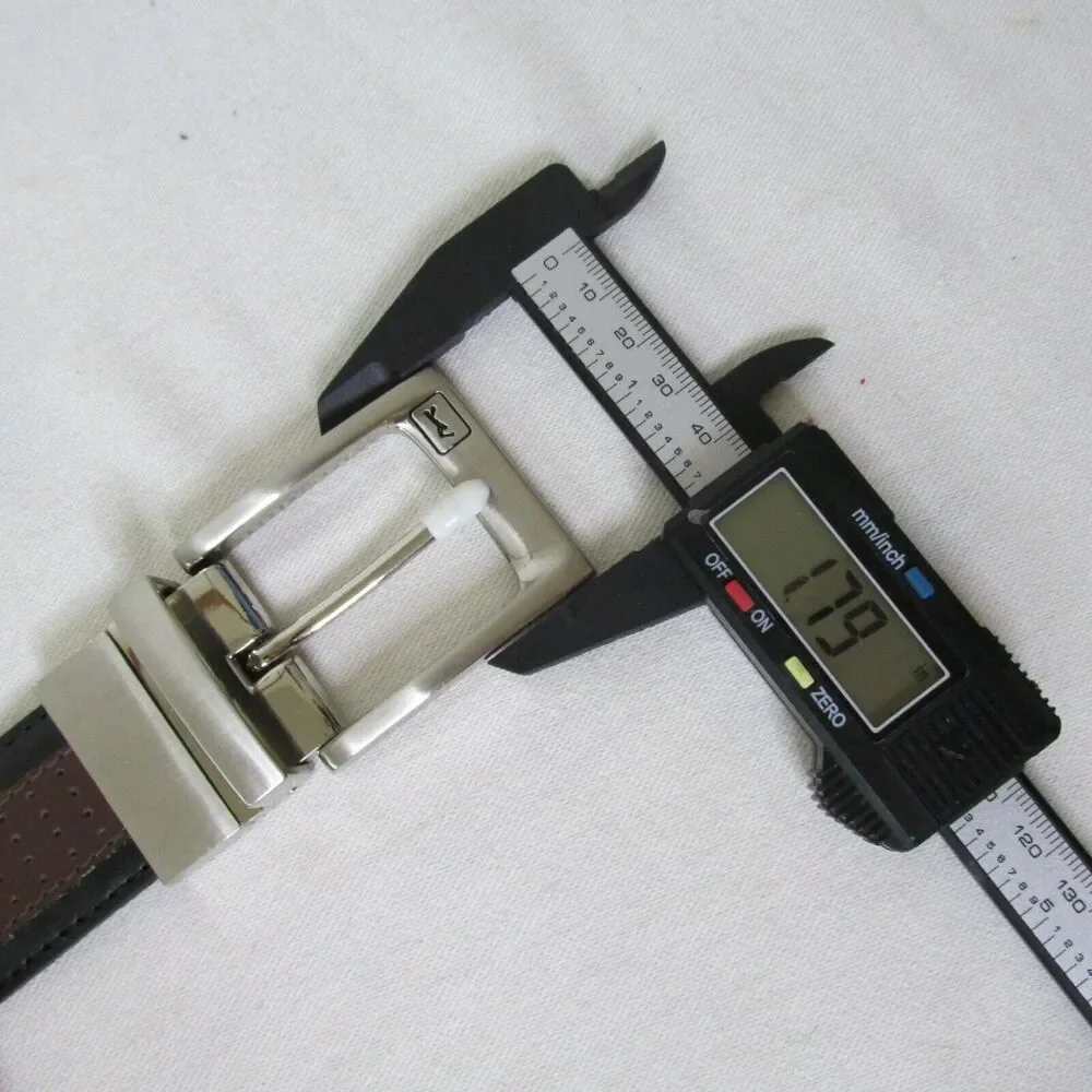 PGA‎ Tour 42 Belt Leather Reversible Black Brown Inset 2849500 Silver Tone Golf